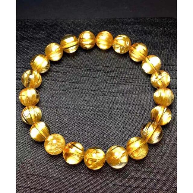 本物 確認 - ⭐︎【天然】タイチンルチルクオーツ ブレスレット 9.5mm