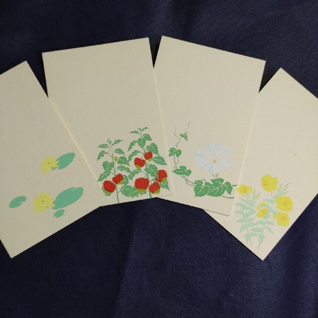 京都鳩居堂ポストカード　4枚セット エンタメ/ホビーのコレクション(使用済み切手/官製はがき)の商品写真