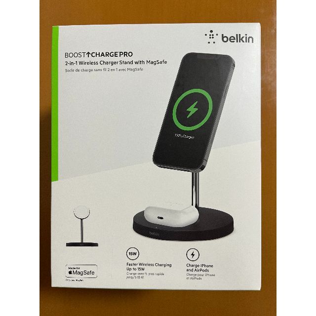 Belkin 2-in-1 ワイヤレス充電器 15W WIZ010dqWH-A