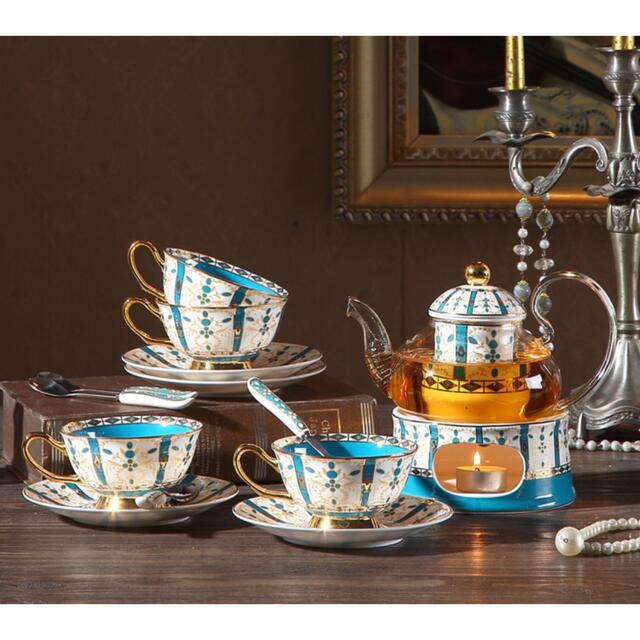 西洋調ティーカップ セット 陶器 高級感 カップ&ソーサー 6客コーヒー ... 西洋調ティーカップ セット 陶器 高級感 カップ 6客コーヒーカップ