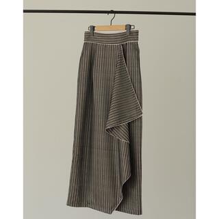 louren  stripe lace wrap pencil skirt(ロングスカート)