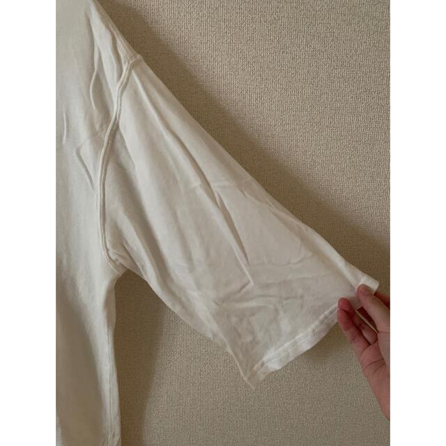 しまむら(シマムラ)の〈しまむら〉dearful  五分袖　Tシャツ　白　ホワイト　ロゴTシャツ メンズのトップス(Tシャツ/カットソー(半袖/袖なし))の商品写真