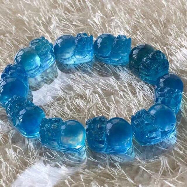 天然】アクアマリン ブレスレット 貔貅 32.12g | diamundialfuturos
