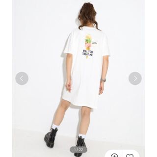 エックスガール(X-girl)の【X-girl】ICE CREAM S/S TEE DRESS(ミニワンピース)