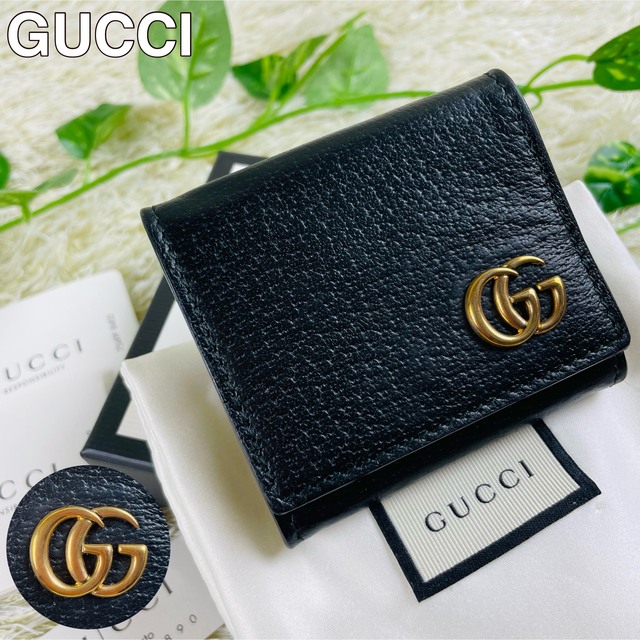 箱付美品✨ グッチ GG マーモント ミニウォレット 財布 コイン入れ