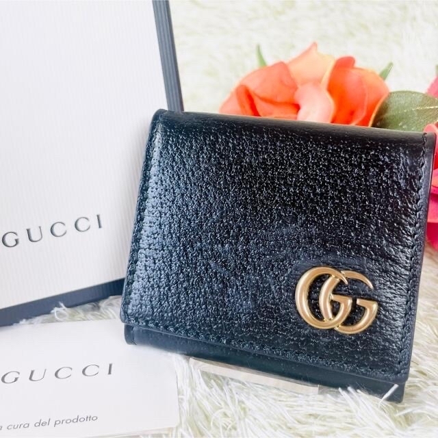 箱付美品✨ グッチ GG マーモント ミニウォレット 財布 コイン入れ 1