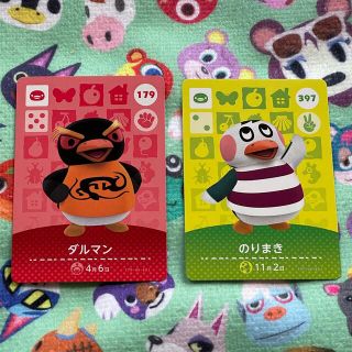 ニンテンドウ(任天堂)のどう森　amiibo  ダルマン　のりまき(カード)