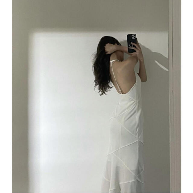 melt the lady nuit strap dress white レディースのワンピース(ロングワンピース/マキシワンピース)の商品写真