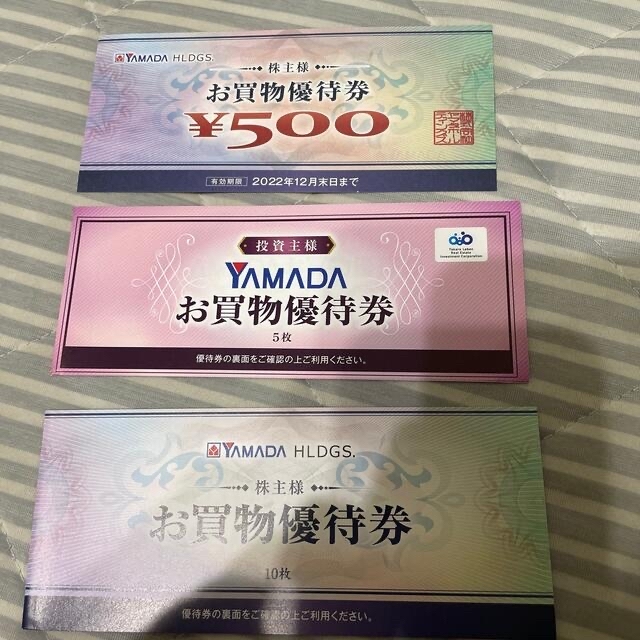 ヤマダ電機　株主優待　8,000円分優待券/割引券