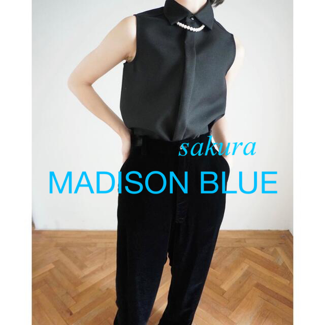 MADISONBLUE(マディソンブルー)の未使用マディソンブルー ノースリブドレスシャツ レディースのトップス(シャツ/ブラウス(半袖/袖なし))の商品写真