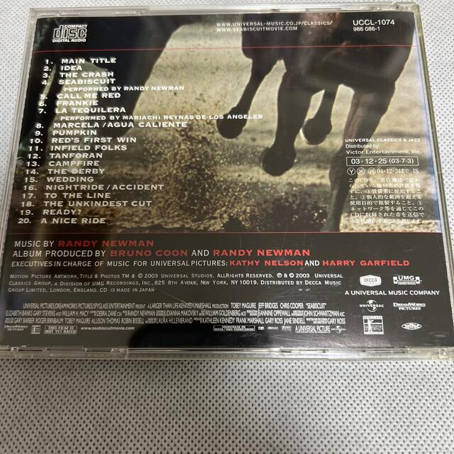 【中古】Seabiscuit/シービスケット-日本盤サントラ CD エンタメ/ホビーのCD(映画音楽)の商品写真