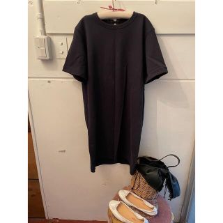 ジルサンダー(Jil Sander)の最終価格🖤💙JIL SANDER NAVY sweat onepiece.(ひざ丈ワンピース)