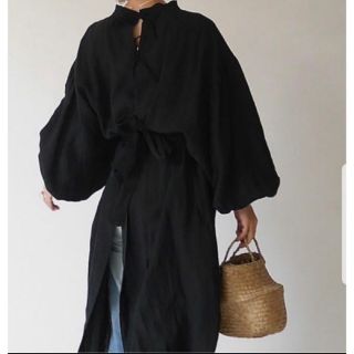 アギュー(ARGUE)のARGUE Natural Dyed Linen Dress リネン　ワンピース(ロングワンピース/マキシワンピース)