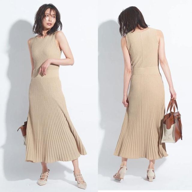 FRAY I.D - FRAY I.D アイレットプリーツニットワンピースの通販 FRAY I.D - FRAY I.D アイレットプリーツニットワンピースの通販