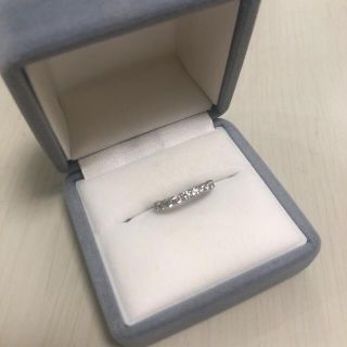 6.5号　0.5ct プラチナ900 ダイヤ10粒　ハーフエタニティリング(リング(指輪))