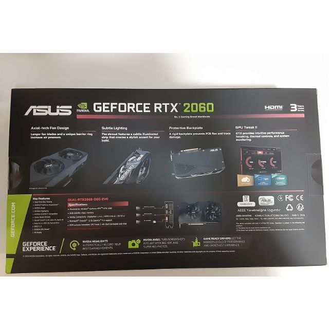 新品 ASUS Dual GeForce RTX2060 グラフィクスボード - PCパーツ