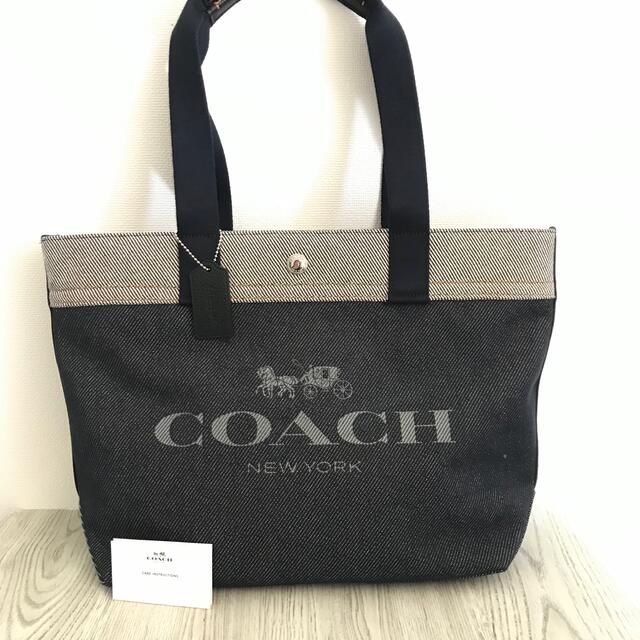 COACH(コーチ)の《新品》COACH デニム キャンバスレザー レザー トートバッグ レディースのバッグ(トートバッグ)の商品写真