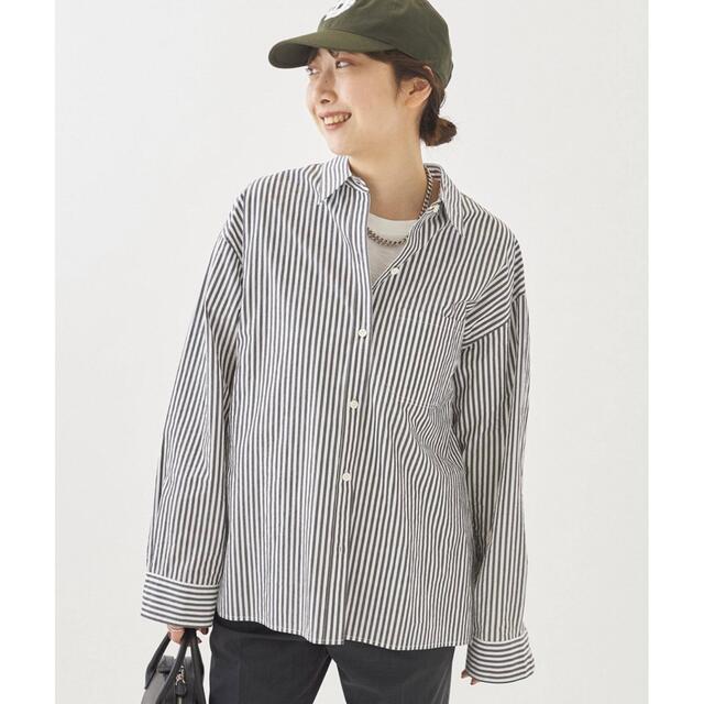 Plage(プラージュ)のaau様専用☆plage★ minimal stripe シャツ(ブラック) レディースのトップス(シャツ/ブラウス(長袖/七分))の商品写真