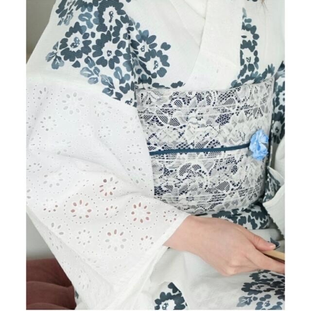 1点のみ入荷 新品未使用 浴衣 帯 下駄 4点セット 小菊 3