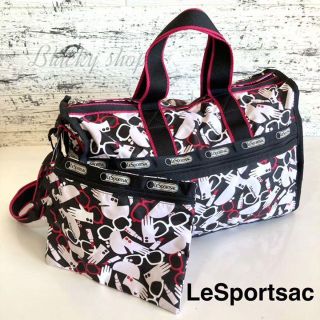 レスポートサック(LeSportsac)の【未使用】レスポートサック ウィークエンダー PRIMP 黒 ブラック ポーチ(ボストンバッグ)