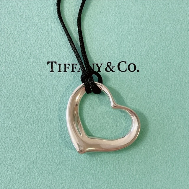美品 ティファニー Tiffany オープンハートネックレス ラージサイズ