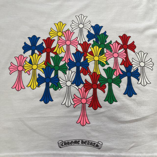 Chrome Hearts(クロムハーツ)のchrome hearts クロムハーツ　マルチカラークロスTシャツ　白 メンズのトップス(Tシャツ/カットソー(半袖/袖なし))の商品写真
