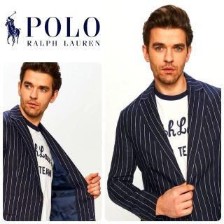 ポロラルフローレン(POLO RALPH LAUREN)の新品70,400円 ラルフローレン 最高級インディゴストライプリネンジャケット(テーラードジャケット)