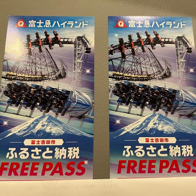 富士急ハイランド フリーパス2枚 2022/12/31まで