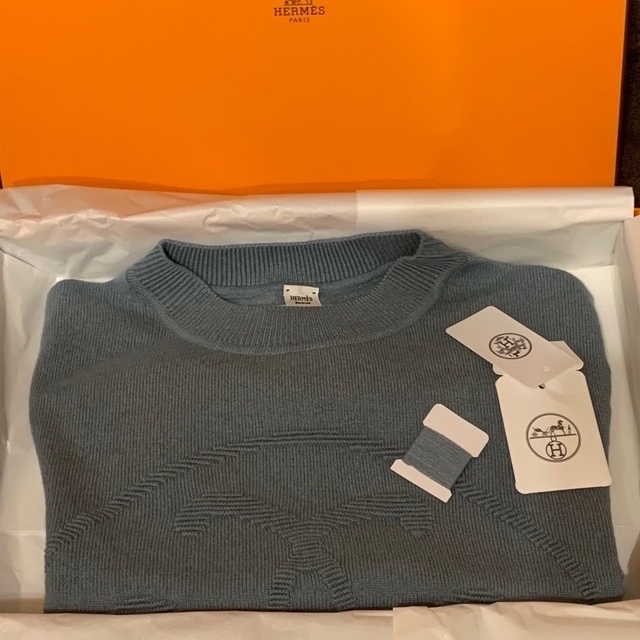 HERMES - エルメス レショートスリーブ ニット 《Hリフト HERMES - エルメス レショートスリーブ ニット 《Hリフト