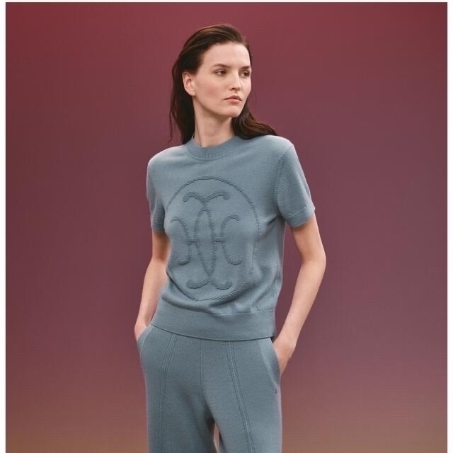 HERMES - エルメス レショートスリーブ ニット 《Hリフト HERMES - エルメス レショートスリーブ ニット 《Hリフト