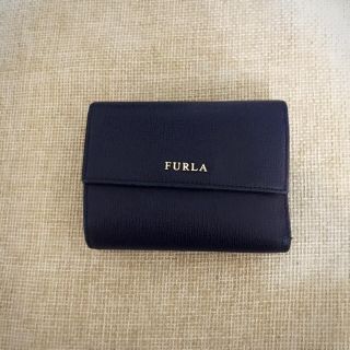 フルラ(Furla)のFURLA 三つ折り財布 ネイビー×ベージュ(財布)