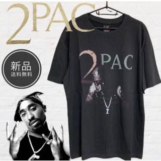 2pac HIPHOP ラップTシャツ XL コムドットやまと着用(Tシャツ/カットソー(半袖/袖なし))