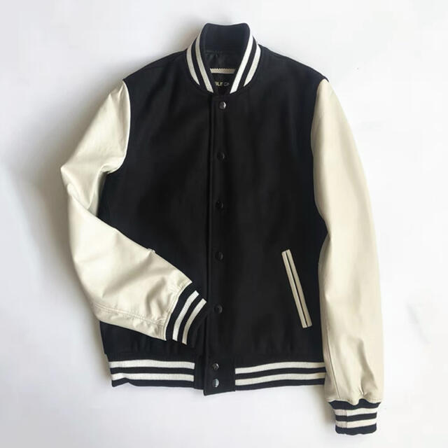 Winter Leather Sleeves Varsity Jacket - スタジャン