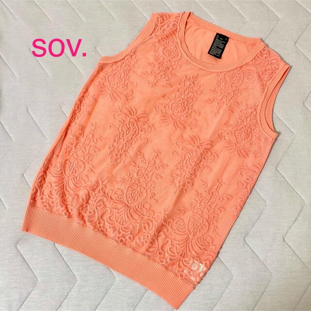 Sov. - ☆美品☆sov. ソブ シアーレースの上品トップスの通販 by