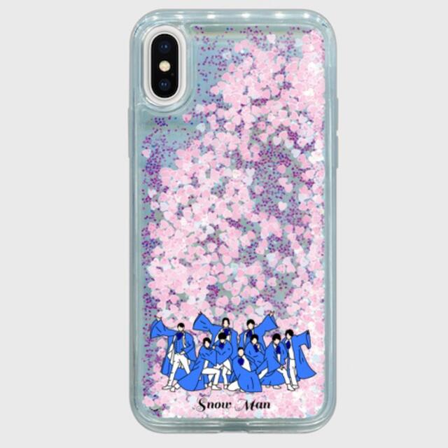 Snow Man(スノーマン)のグリッター スマホケース iPhone アンドロイド スノーマン スマホ/家電/カメラのスマホアクセサリー(モバイルケース/カバー)の商品写真