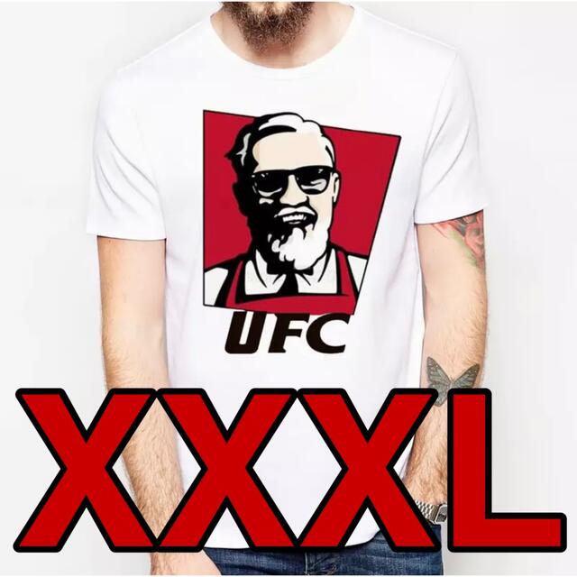 【KFCパロディ】UFC コナー・マクレガー　半袖Tシャツ　白　ホワイト　3XL メンズのトップス(Tシャツ/カットソー(半袖/袖なし))の商品写真