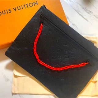 ルイヴィトン(LOUIS VUITTON)のルイヴィトン ヴァージルアブロー クラッチバッグ ポシェットA4 レザー黒(セカンドバッグ/クラッチバッグ)