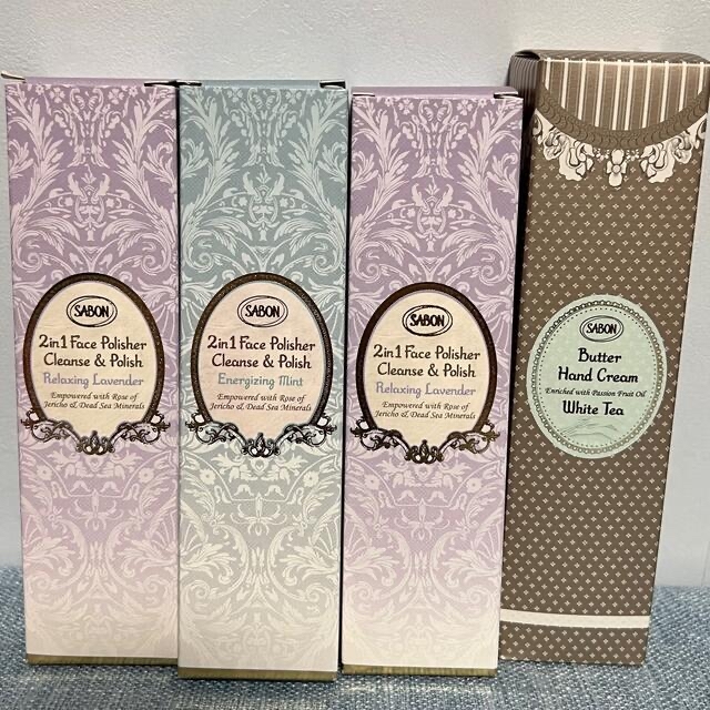 SABON フェイスポリッシャー　3本　バターハンドクリーム　1本　サボン