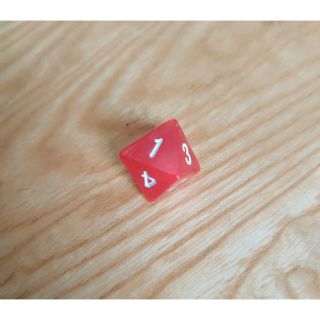 美品 8面サイコロ 赤レッド TRPG D&D テーブルトーク(その他)