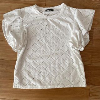 ザラ(ZARA)のZARA トップス 白 S(カットソー(半袖/袖なし))