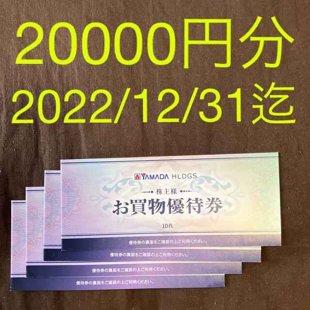 ヤマダ電機 株主優待券 40枚 20000円分の通販 by ポテコ's shop|ラクマ