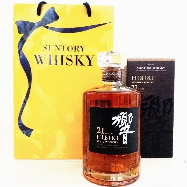 サントリーウイスキー 響21年 箱付き 700ml 柔らかい 44590円引き www
