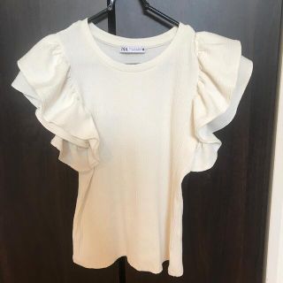 ザラ(ZARA)のcoco様専用です☆ZARA フリルカットソー　S(カットソー(半袖/袖なし))