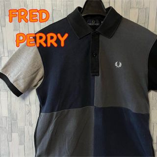 フレッドペリー(FRED PERRY)のFREDPERRY フレッドペリー ポロシャツ ワンポイント 刺繍ロゴ　黒灰紺色(ポロシャツ)