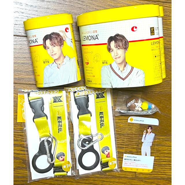 BTS レモナ JｰHOPE 丸缶 ハート缶 ペットボトルホルダー エンタメ/ホビーのCD(K-POP/アジア)の商品写真