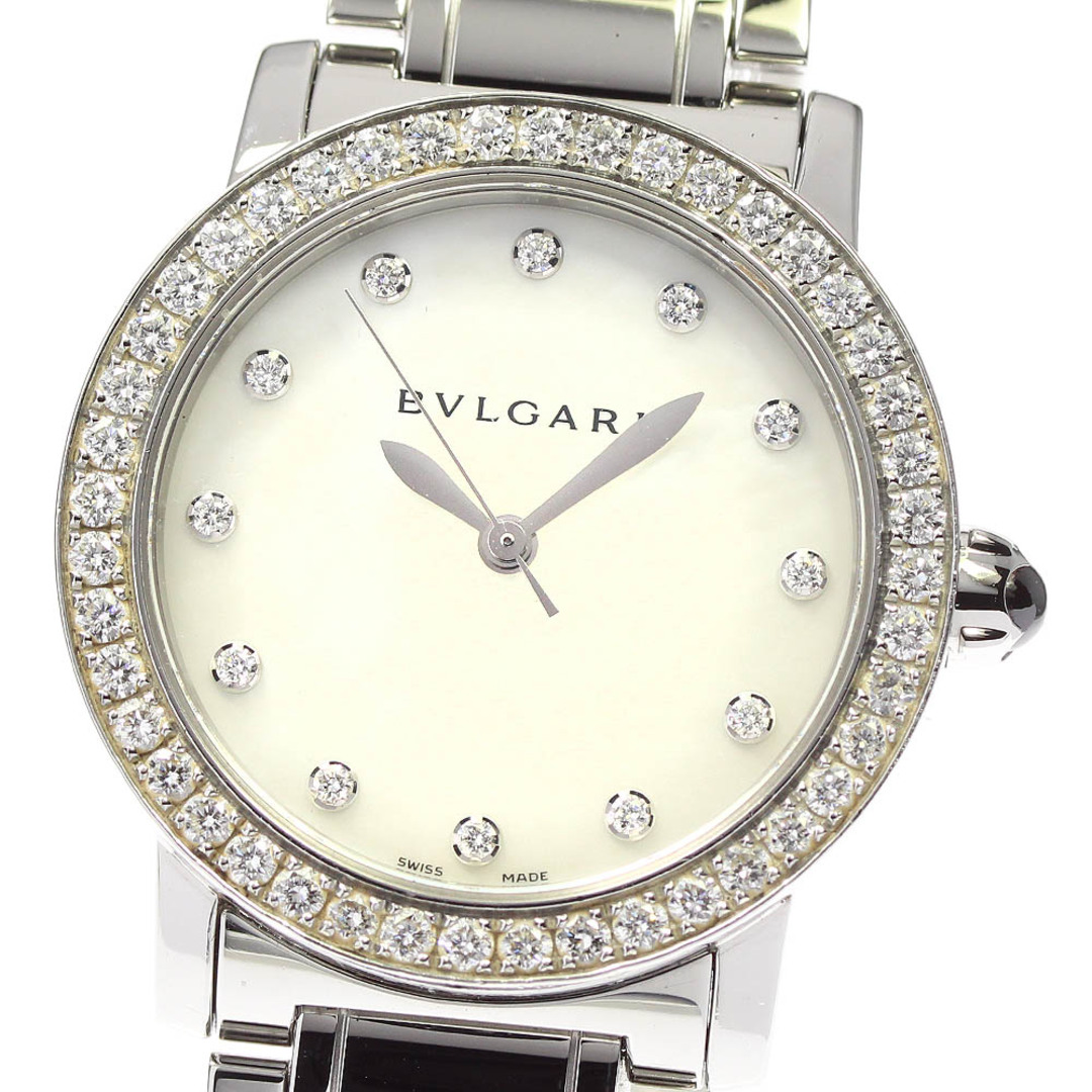 ★保証書付き【BVLGARI】ブルガリ ブルガリブルガリ 12P ダイヤベゼル 102375/BBL33S 自動巻き レディース_697239 【232】【ev20】