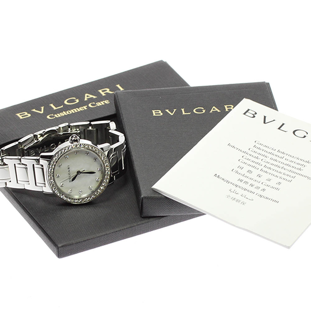 ★保証書付き【BVLGARI】ブルガリ ブルガリブルガリ 12P ダイヤベゼル 102375/BBL33S 自動巻き レディース_697239 【232】【ev20】