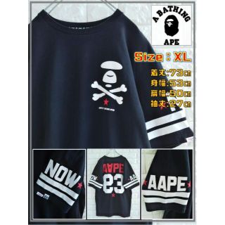 アベイシングエイプ(A BATHING APE)のAPE アベイシングエイプ ゲームシャツ デザイン Ｔシャツ XL SS2676(Tシャツ/カットソー(半袖/袖なし))