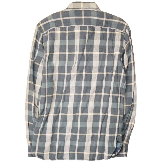 RRL(ダブルアールエル)のRRL ダブルアールエル L/S TWILL PLAID WORK SHIRTS コットンツイル チェックワークシャツ S グレー Double RL 長袖 トップス【中古】【RRL】 メンズのトップス(シャツ)の商品写真