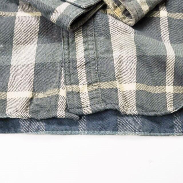 RRL(ダブルアールエル)のRRL ダブルアールエル L/S TWILL PLAID WORK SHIRTS コットンツイル チェックワークシャツ S グレー Double RL 長袖 トップス【中古】【RRL】 メンズのトップス(シャツ)の商品写真